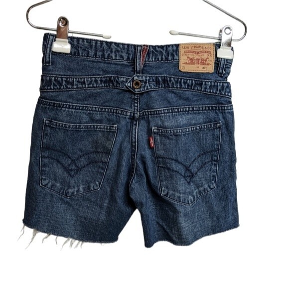 Levi's Shorts Girl 12 Denim Cutoff Red Tab Jeans Blue Youth 12 - Waist 26" - Picture 2 of 10